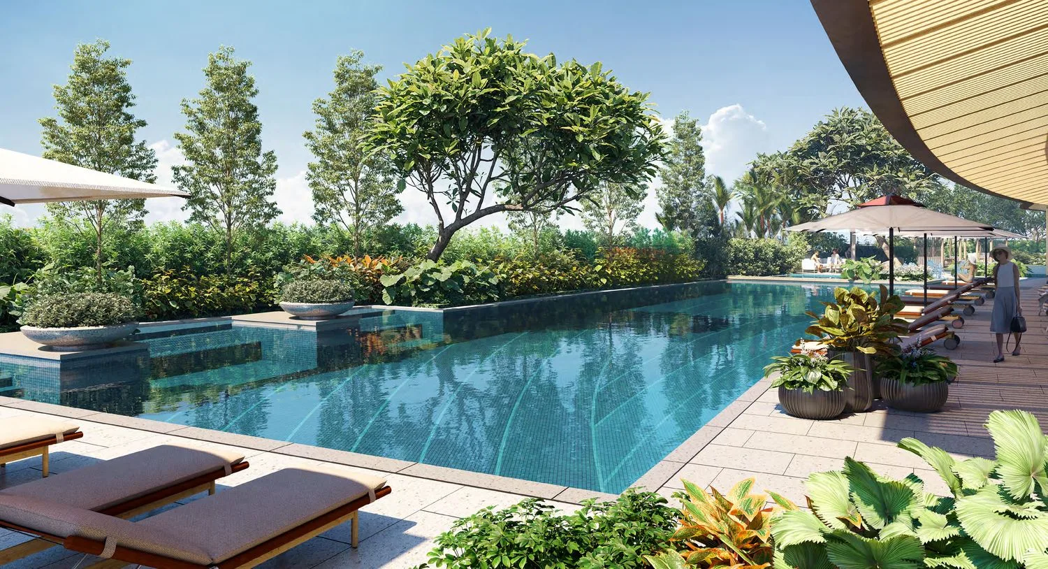 The Tropical Pool, Shang Bauhinia Residences — artist's rendering