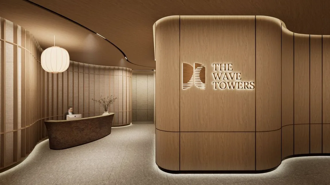 The Wave Towers ground floor reception &mdash; artist's rendering