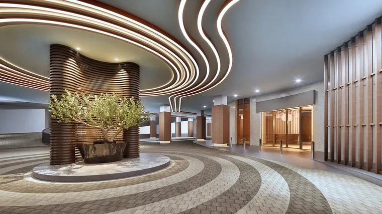 Main drop-off area — artist's rendering