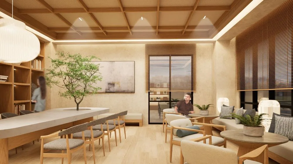 The Library Lounge, 37th Floor — artist's rendering