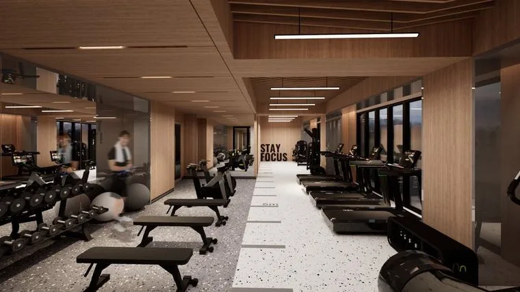 The Fitness Gym, 37th Floor — artist's rendering